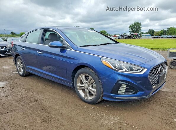 5NPE34AF8JH720965 2018 HYUNDAI SONATA Blue Front right