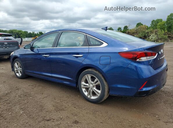 5NPE34AF8JH720965 2018 HYUNDAI SONATA Blue Rear left