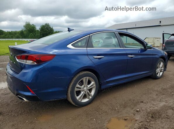 5NPE34AF8JH720965 2018 HYUNDAI SONATA Blue Rear right