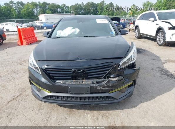 5NPE34AF9GH288136 2016 HYUNDAI SONATA Black Widok zestawu wskaźników