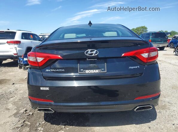 5NPE34AF9GH290694 2016 HYUNDAI SONATA Black Вид ззаду