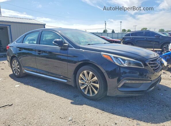 5NPE34AF9GH290694 2016 HYUNDAI SONATA Black Передня права чверть