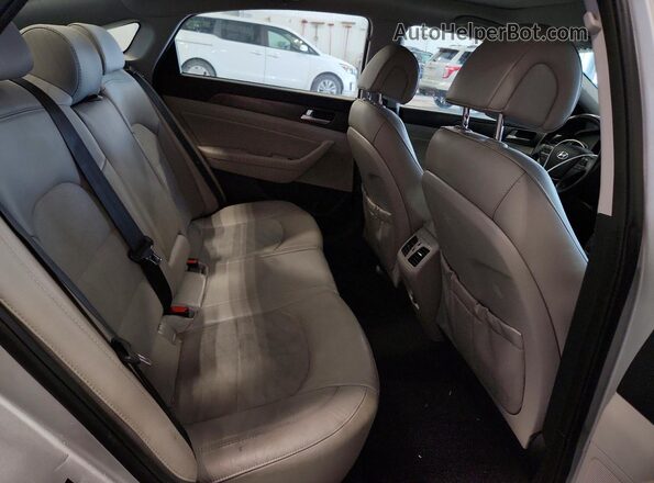 5NPE34AF9GH315626 2016 HYUNDAI SONATA Silver Rear seats view