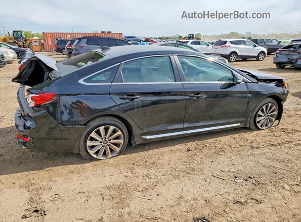 5NPE34AF9GH394117 2016 HYUNDAI SONATA Black Հետևի աջ