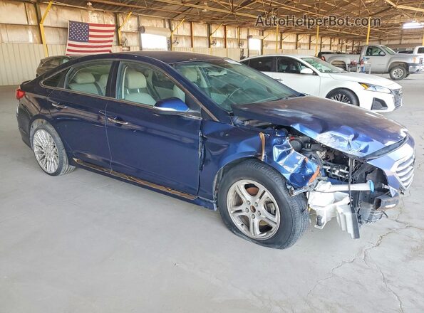 5NPE34AF9GH395008 2016 HYUNDAI SONATA Blue Front right