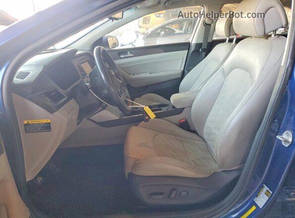 5NPE34AF9GH395008 2016 HYUNDAI SONATA Blue Front interior view