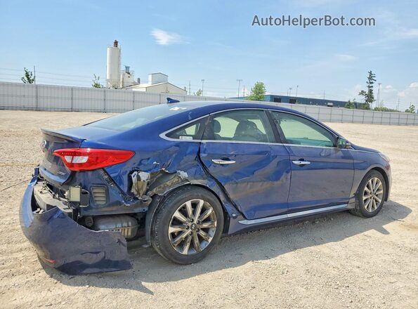 5NPE34AF9HH438344 2017 HYUNDAI SONATA Blue Задня права чверть