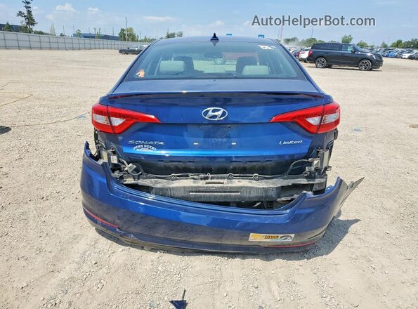 5NPE34AF9HH438344 2017 HYUNDAI SONATA Blue Вид ззаду