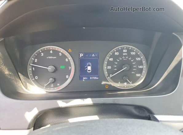 5NPE34AF9HH438344 2017 HYUNDAI SONATA Blue Вид щитка приладів