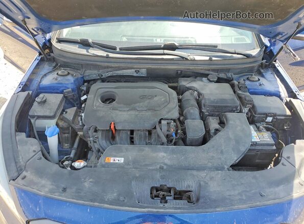 5NPE34AF9HH438344 2017 HYUNDAI SONATA Blue Вид задньої частини салону