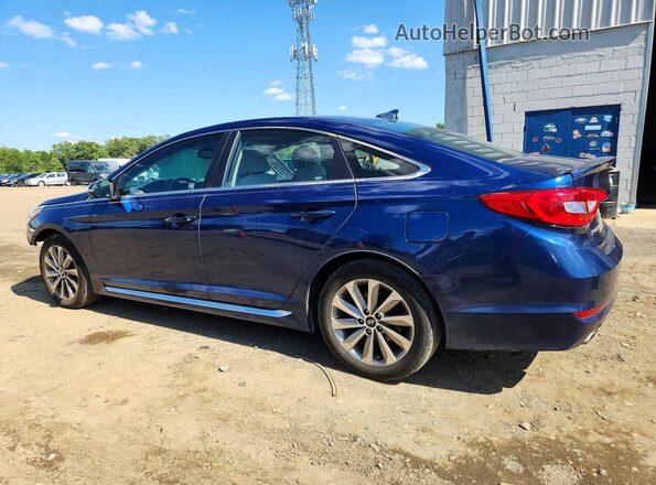 5NPE34AF9HH450221 2017 HYUNDAI SONATA Blue Задня ліва чверть