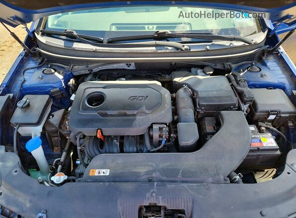 5NPE34AF9HH450221 2017 HYUNDAI SONATA Blue Вид задньої частини салону