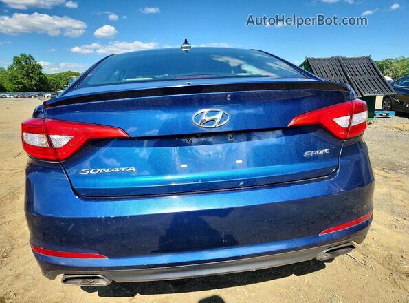 5NPE34AF9HH450221 2017 HYUNDAI SONATA Blue Вид ззаду