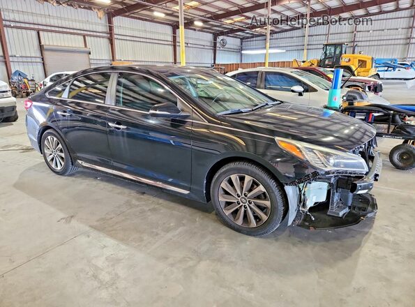 5NPE34AF9HH453877 2017 HYUNDAI SONATA Black Front right