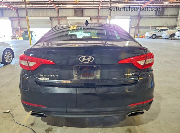 5NPE34AF9HH453877 2017 HYUNDAI SONATA Black Rear view