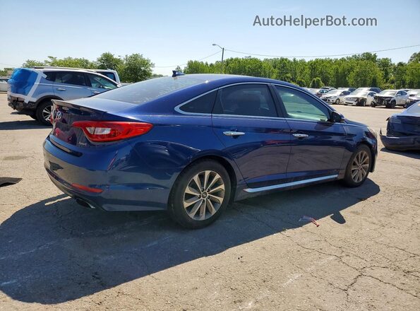 5NPE34AF9HH520140 2017 HYUNDAI SONATA Blue Задня права чверть