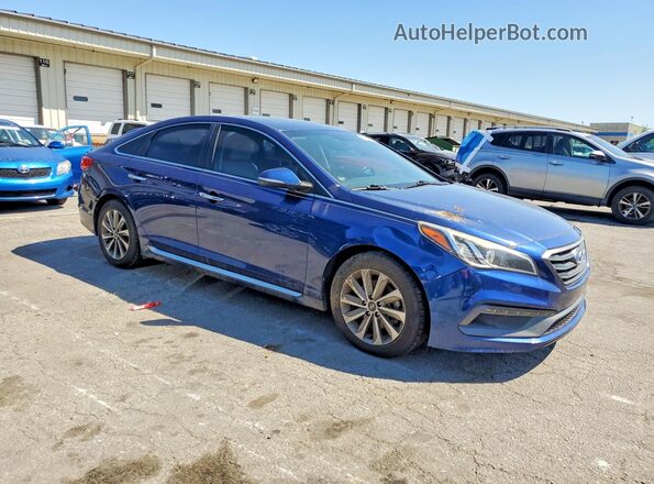 5NPE34AF9HH520140 2017 HYUNDAI SONATA Blue Передня права чверть