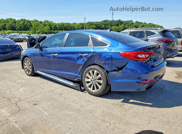 5NPE34AF9HH520140 2017 HYUNDAI SONATA Blue Задня ліва чверть