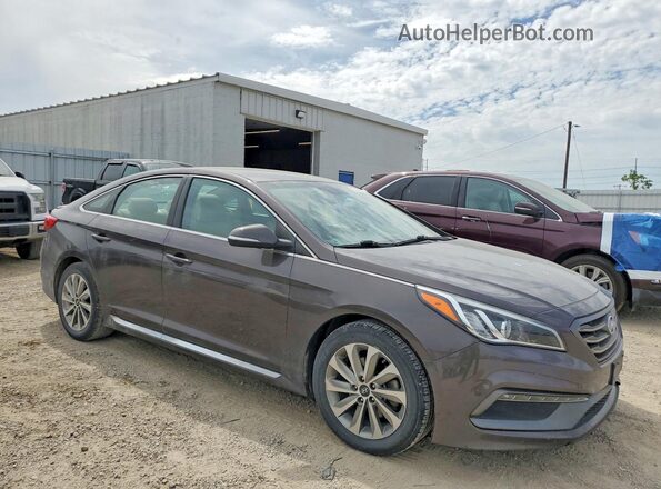 5NPE34AF9HH535172 2017 HYUNDAI SONATA Brown წინა მარჯვენა