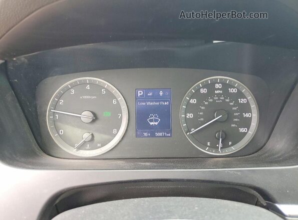 5NPE34AF9HH535172 2017 HYUNDAI SONATA Brown ხელსაწყოთა პანელის ხედი