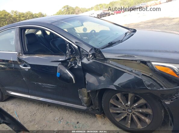 5NPE34AF9HH572139 2017 HYUNDAI SONATA Black Widok z przodu