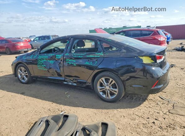 5NPE34AF9JH652496 2018 HYUNDAI SONATA Black Trasero izquierdo