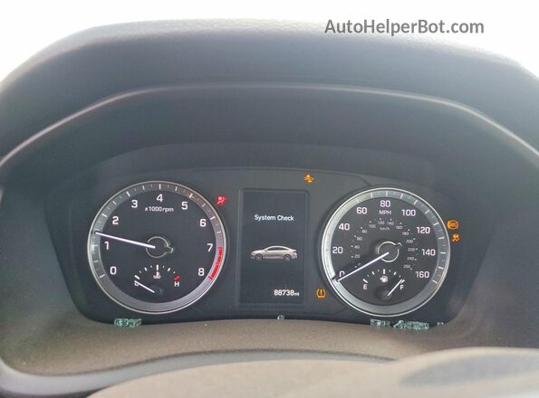 5NPE34AF9JH652496 2018 HYUNDAI SONATA Black Vista del cuadro de instrumentos