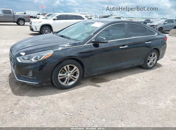 5NPE34AF9JH656225 2018 HYUNDAI SONATA Черный Передняя левая четверть