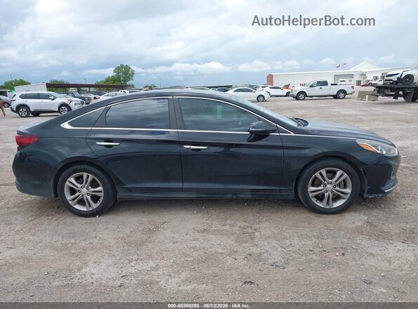 5NPE34AF9JH656225 2018 HYUNDAI SONATA Черный Вид задней части салона