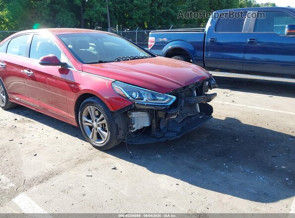 5NPE34AF9JH658993 2018 HYUNDAI SONATA Red Widok z przodu