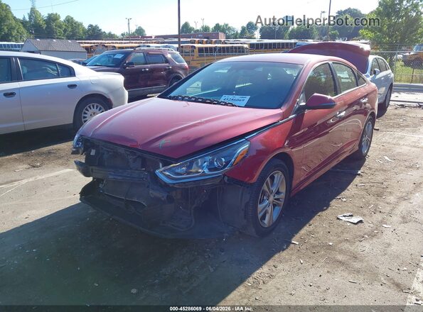 5NPE34AF9JH658993 2018 HYUNDAI SONATA Red Przód lewy