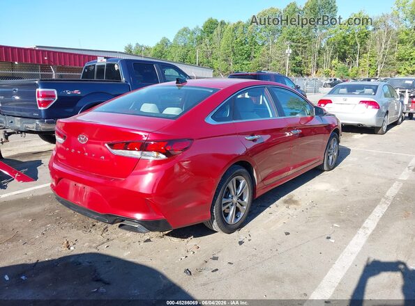 5NPE34AF9JH658993 2018 HYUNDAI SONATA Red Tył prawy