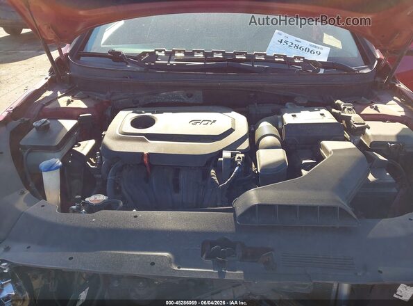 5NPE34AF9JH658993 2018 HYUNDAI SONATA Red Widok z tyłu