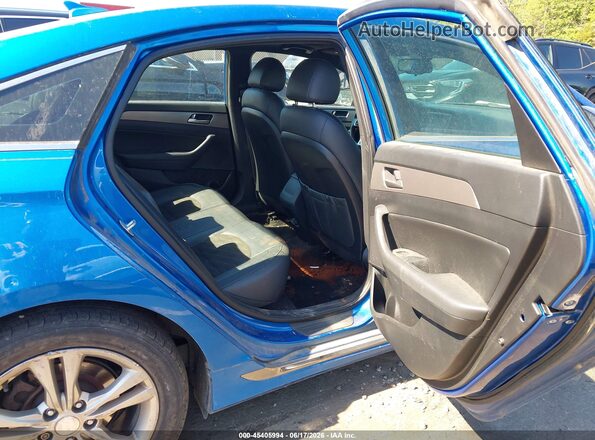 5NPE34AF9JH672375 2018 HYUNDAI SONATA Синий Вид наклейки с VIN-кодом