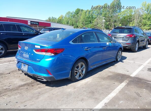 5NPE34AF9JH672375 2018 HYUNDAI SONATA Синий Задняя правая четверть