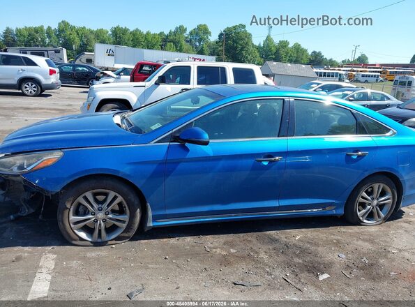 5NPE34AF9JH672375 2018 HYUNDAI SONATA Синий 
