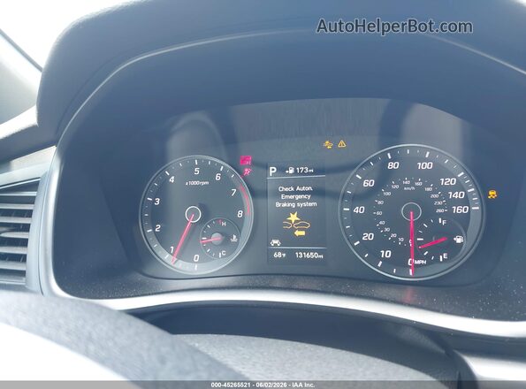 5NPE34AF9KH741194 2019 HYUNDAI SONATA Gray Հետևի նստատեղերի տեսք