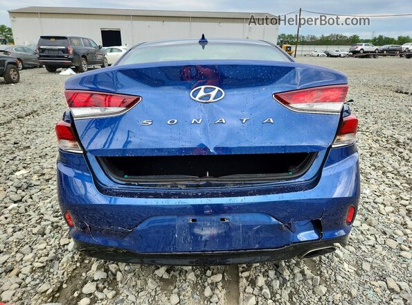 5NPE34AF9KH757248 2019 HYUNDAI SONATA Blue Rear view