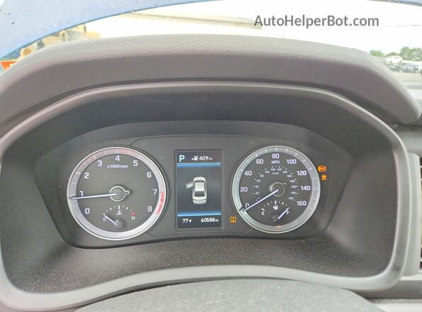 5NPE34AF9KH757248 2019 HYUNDAI SONATA Blue Instrument cluster view
