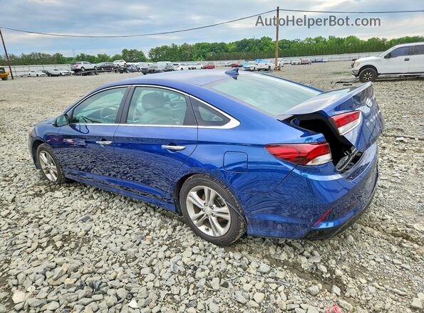 5NPE34AF9KH757248 2019 HYUNDAI SONATA Blue Rear left