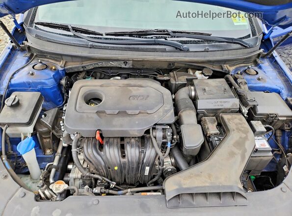 5NPE34AF9KH757248 2019 HYUNDAI SONATA Blue Rear interior view
