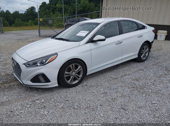 5NPE34AF9KH772381 2019 HYUNDAI SONATA Белый Передняя левая четверть