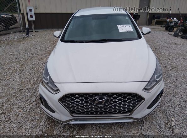 5NPE34AF9KH772381 2019 HYUNDAI SONATA Белый Вид задней части салона