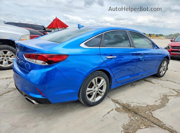 5NPE34AF9KH778956 2019 HYUNDAI SONATA Blue უკანა მარჯვენა
