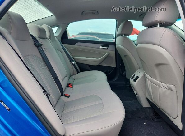 5NPE34AF9KH778956 2019 HYUNDAI SONATA Blue უკანა სავარძლების ხედი