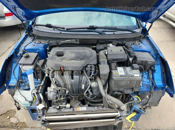 5NPE34AF9KH778956 2019 HYUNDAI SONATA Blue უკანა სალონის ხედი