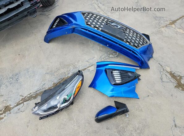 5NPE34AF9KH778956 2019 HYUNDAI SONATA Blue ძრავის განყოფილების ხედი