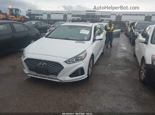 5NPE34AF9KH789990 2019 HYUNDAI SONATA White Przód lewy