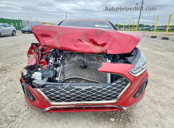5NPE34AF9KH806741 2019 HYUNDAI SONATA Red Front view