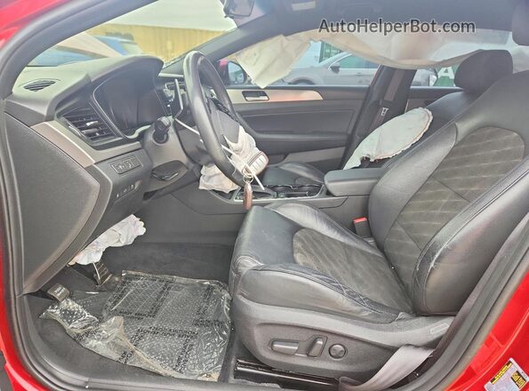 5NPE34AF9KH806741 2019 HYUNDAI SONATA Red Front interior view